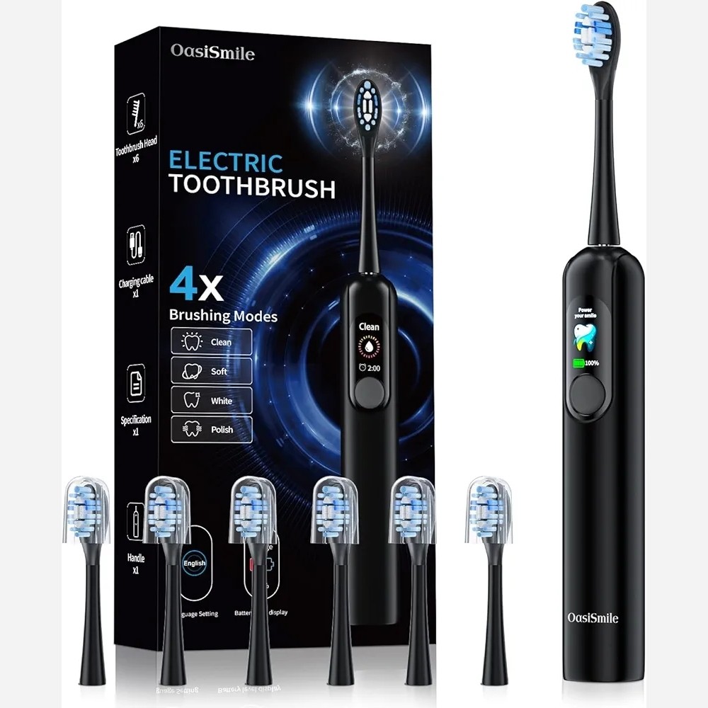 مسواک برقی سونیکOasisismile با نمایشگر هوشمند LED،