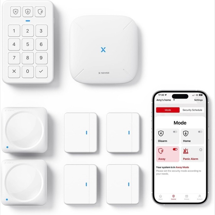 سیستم امنیتی هوشمند XSense دزدگیر Wi-Fi بدون اشتراک با آلارم 100dB و کنترل اپلیکیشن