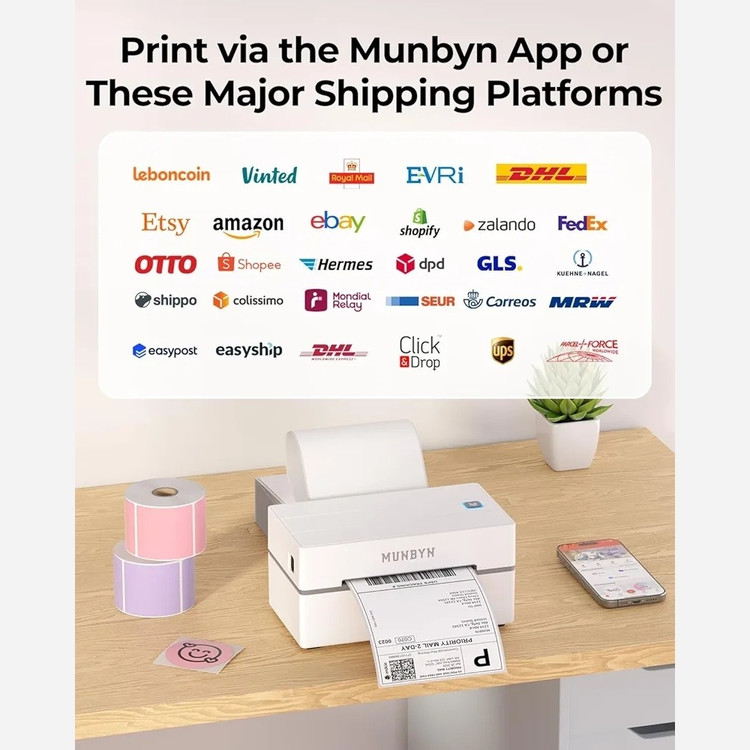 پرینتر لیبل زن حرارتی MUNBYN مدل ITPP130B