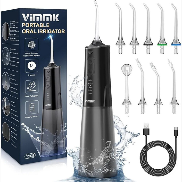 واترجت دندان Vimmk Y208 (نخ دندان آبی شارژی پرتابل 4 حالته)